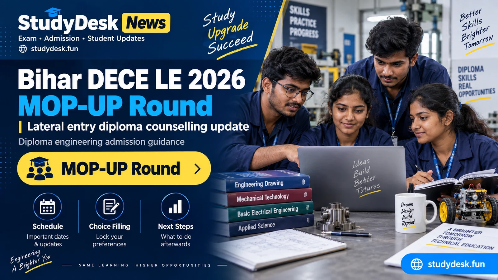 DECE LE MOP-UP 2026 — StudyDesk News editorial cover