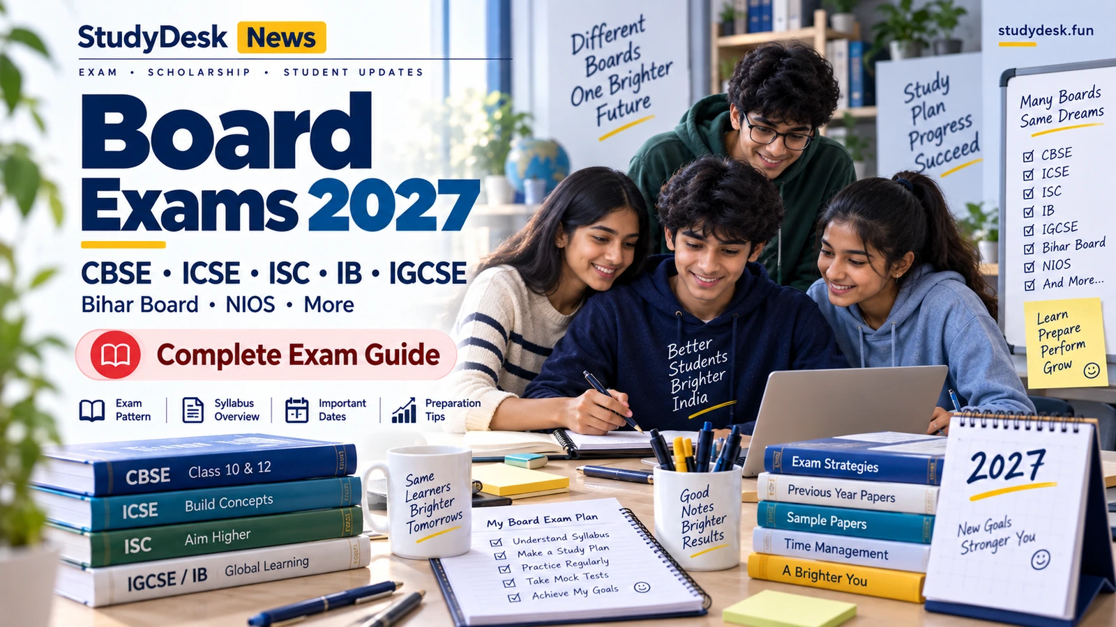 Board Exams 2027 — StudyDesk editorial cover