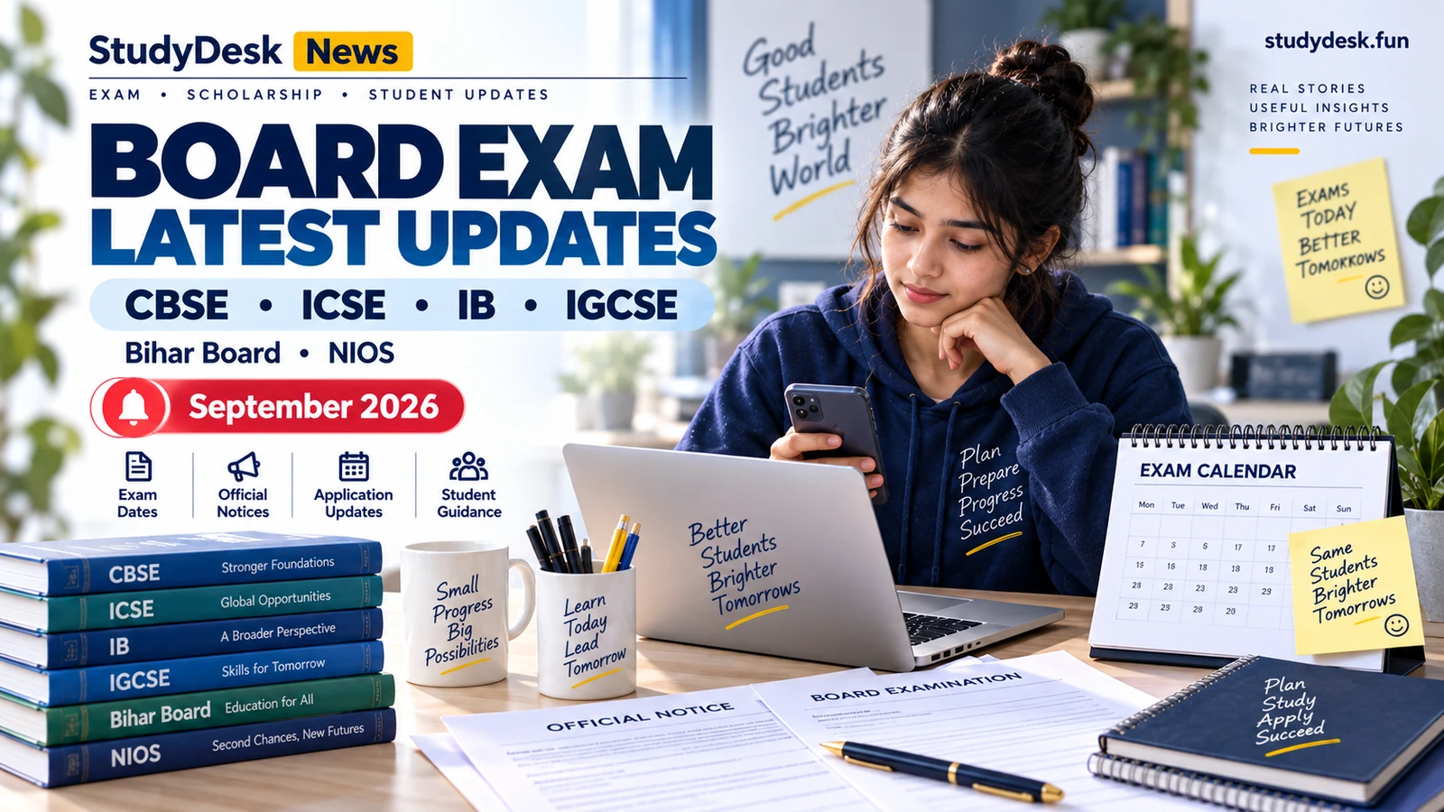 Board Exam Latest Updates — StudyDesk editorial cover