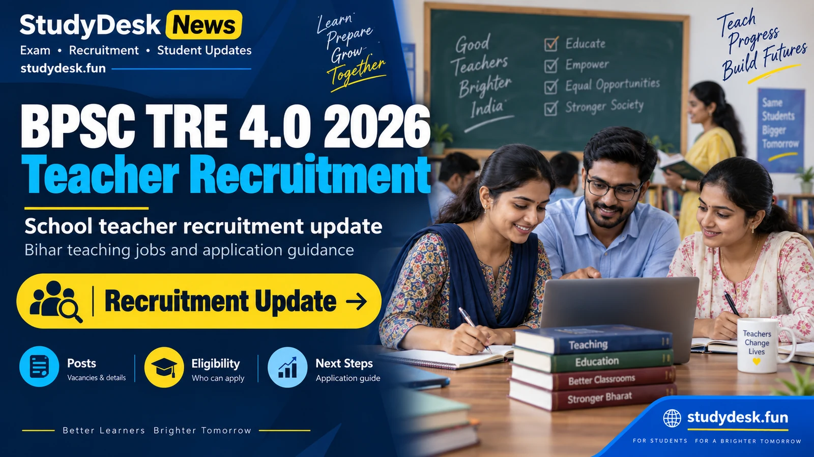 BPSC TRE 4.0 2026 — StudyDesk News editorial cover