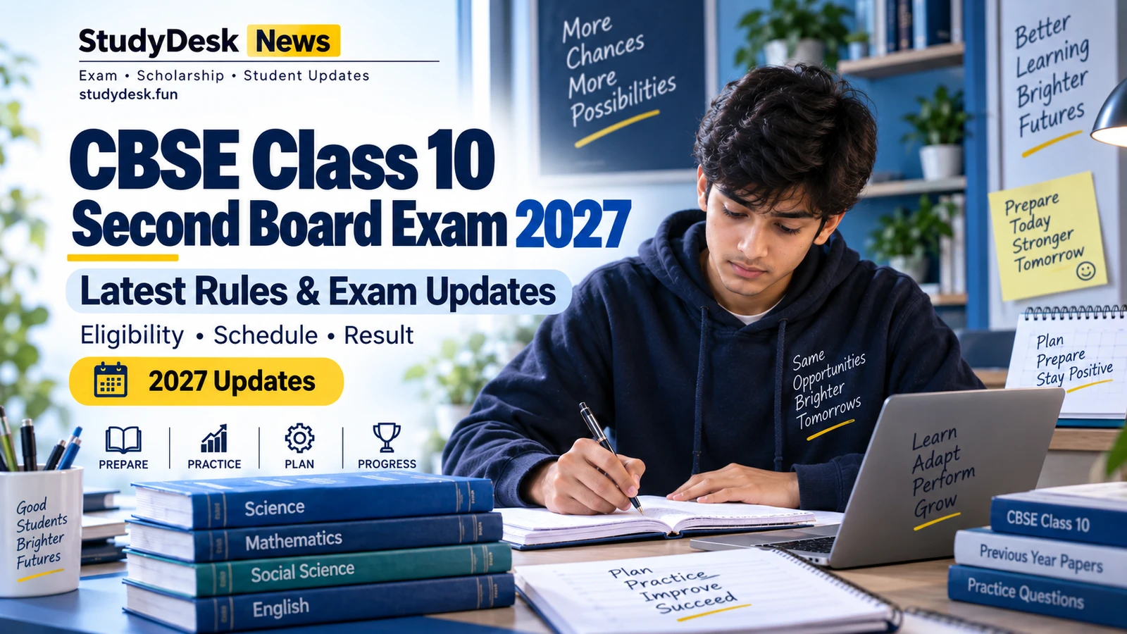 CBSE Class 10 Second Board Exam 2027 — StudyDesk editorial cover