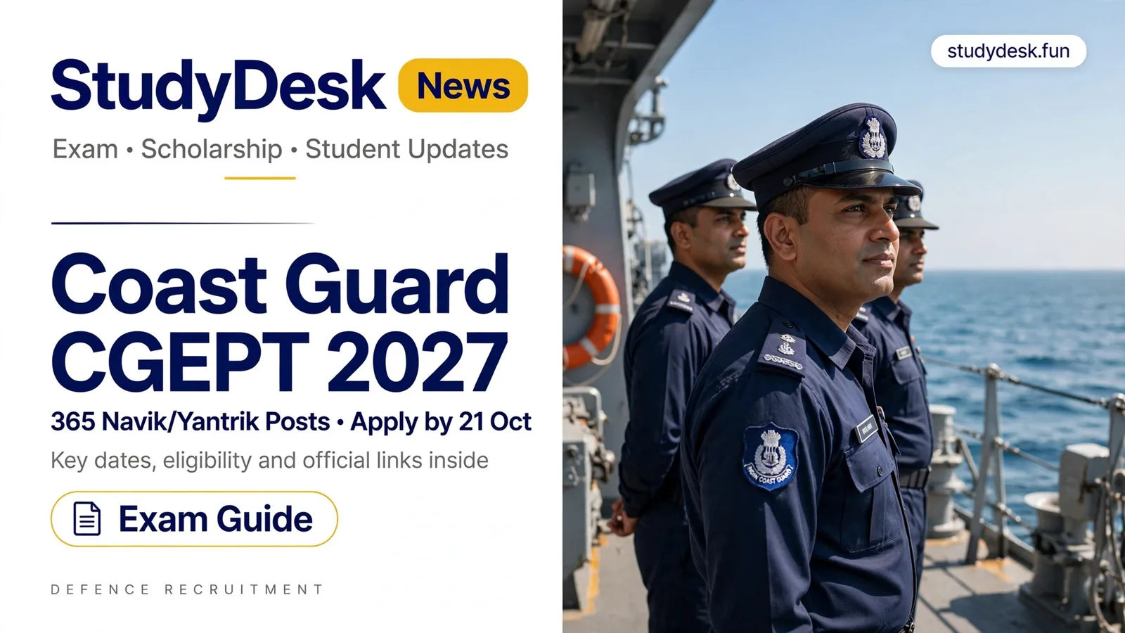 Coast Guard CGEPT 2027 — StudyDesk editorial cover