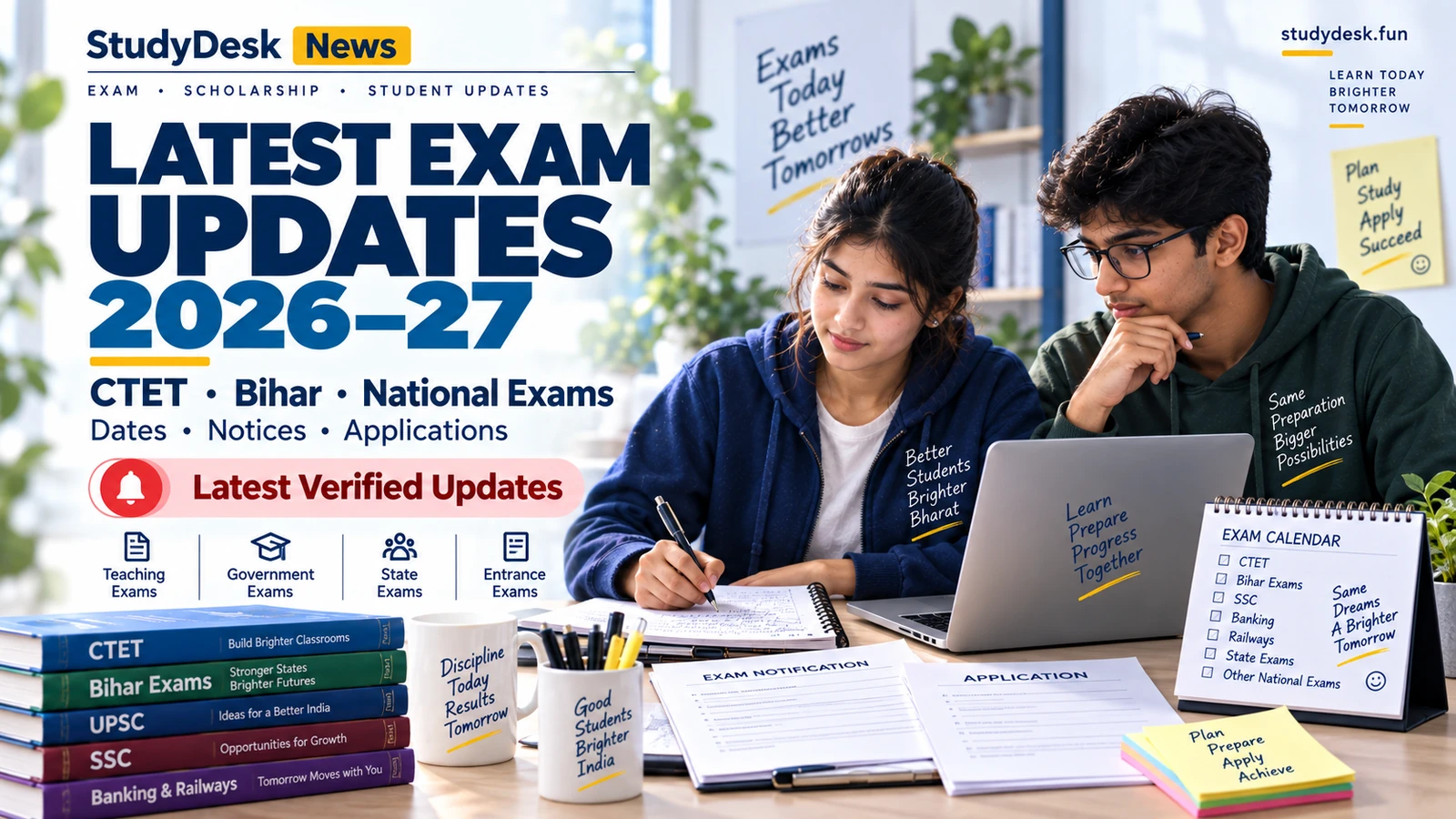 Latest Exam Updates — StudyDesk editorial cover