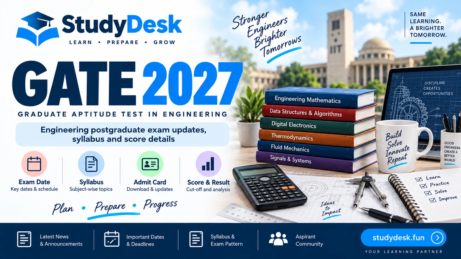 GATE 2027 exam dates, registration and latest updates – StudyDesk
