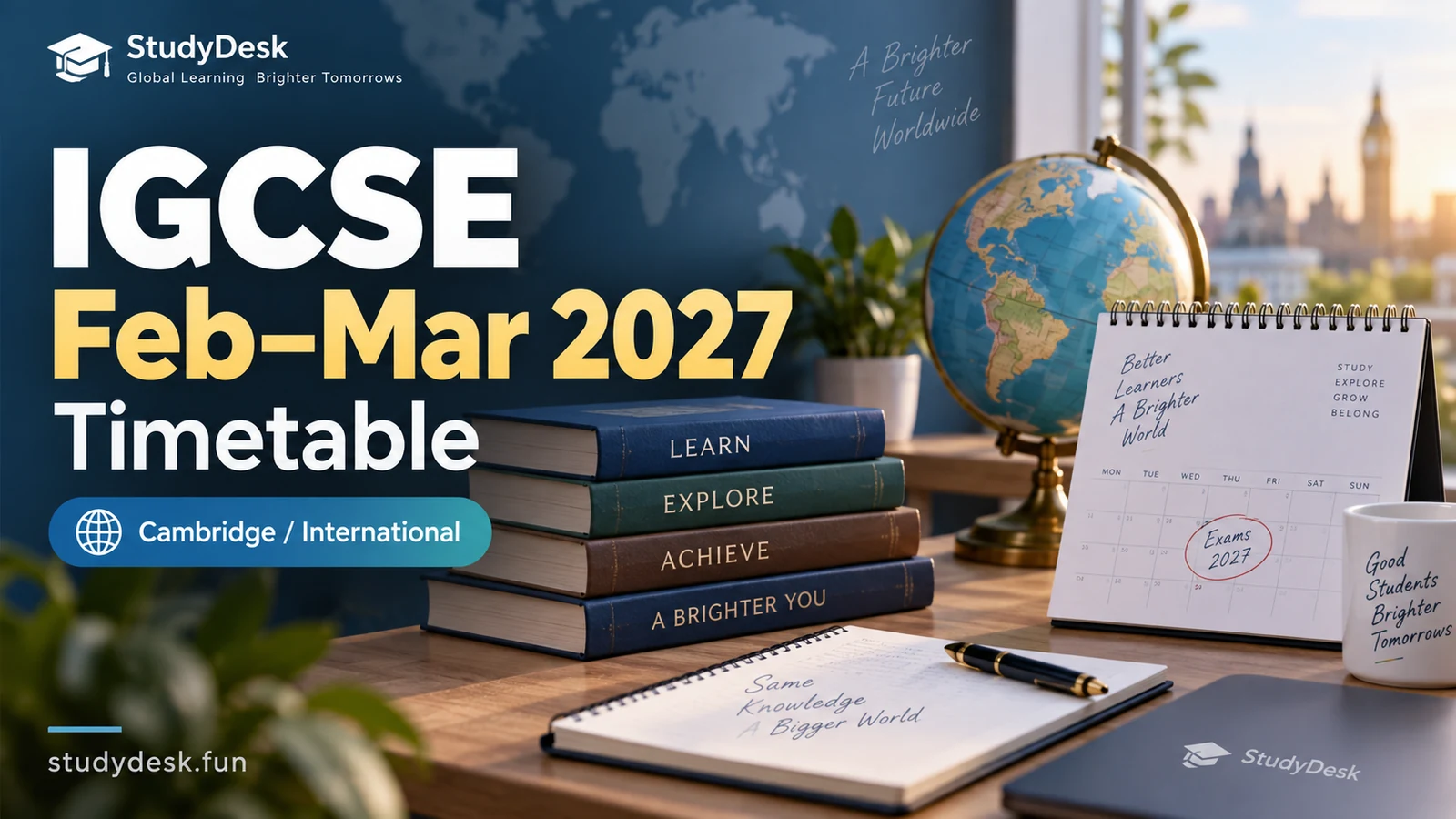 IGCSE 2027 editorial cover highlighting Cambridge and Edexcel timetable updates