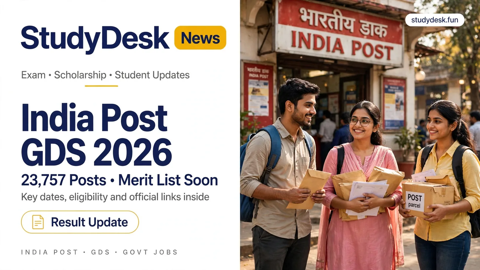 India Post GDS 2026 — StudyDesk editorial cover