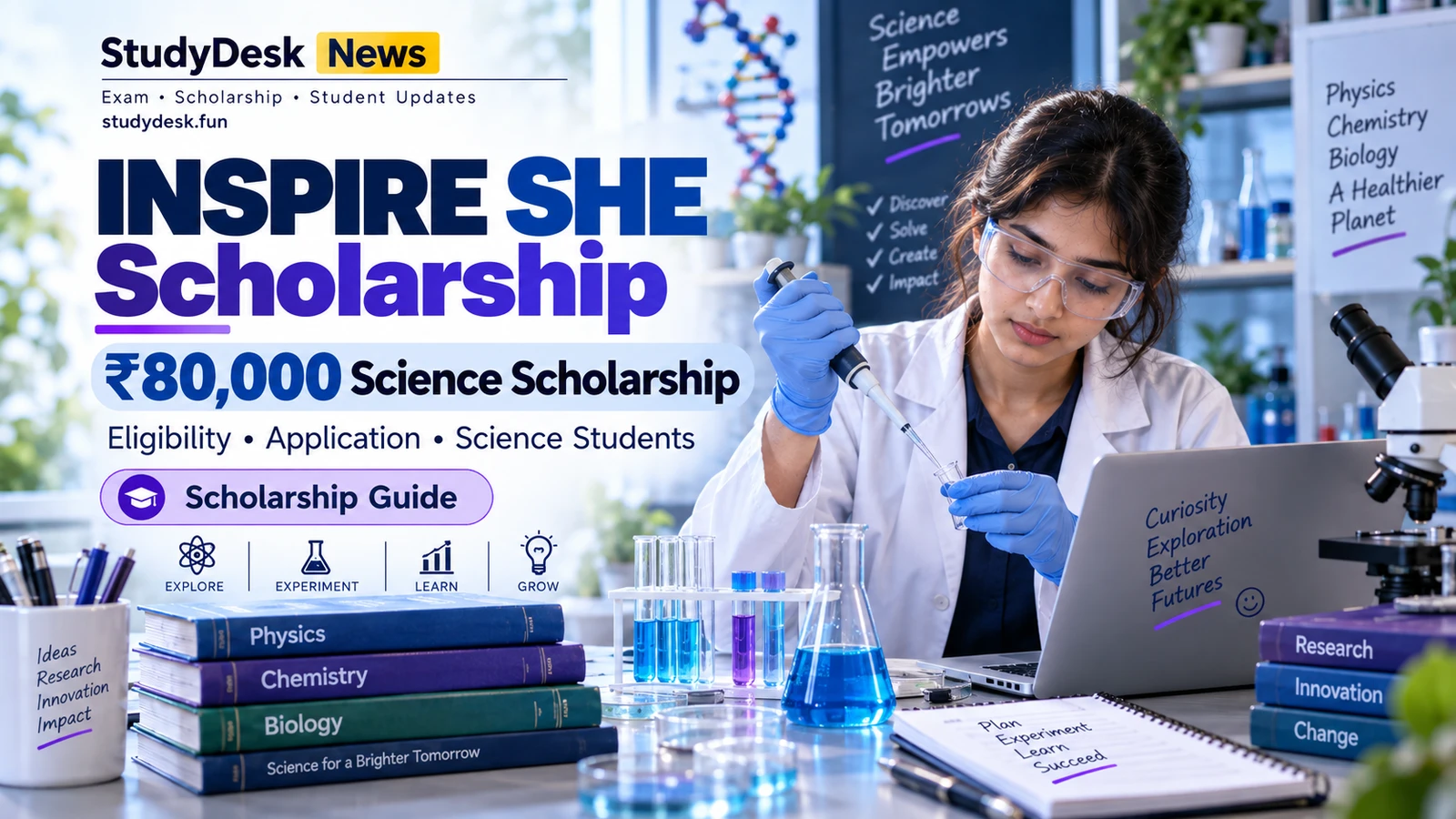 INSPIRE SHE Scholarship — StudyDesk editorial cover