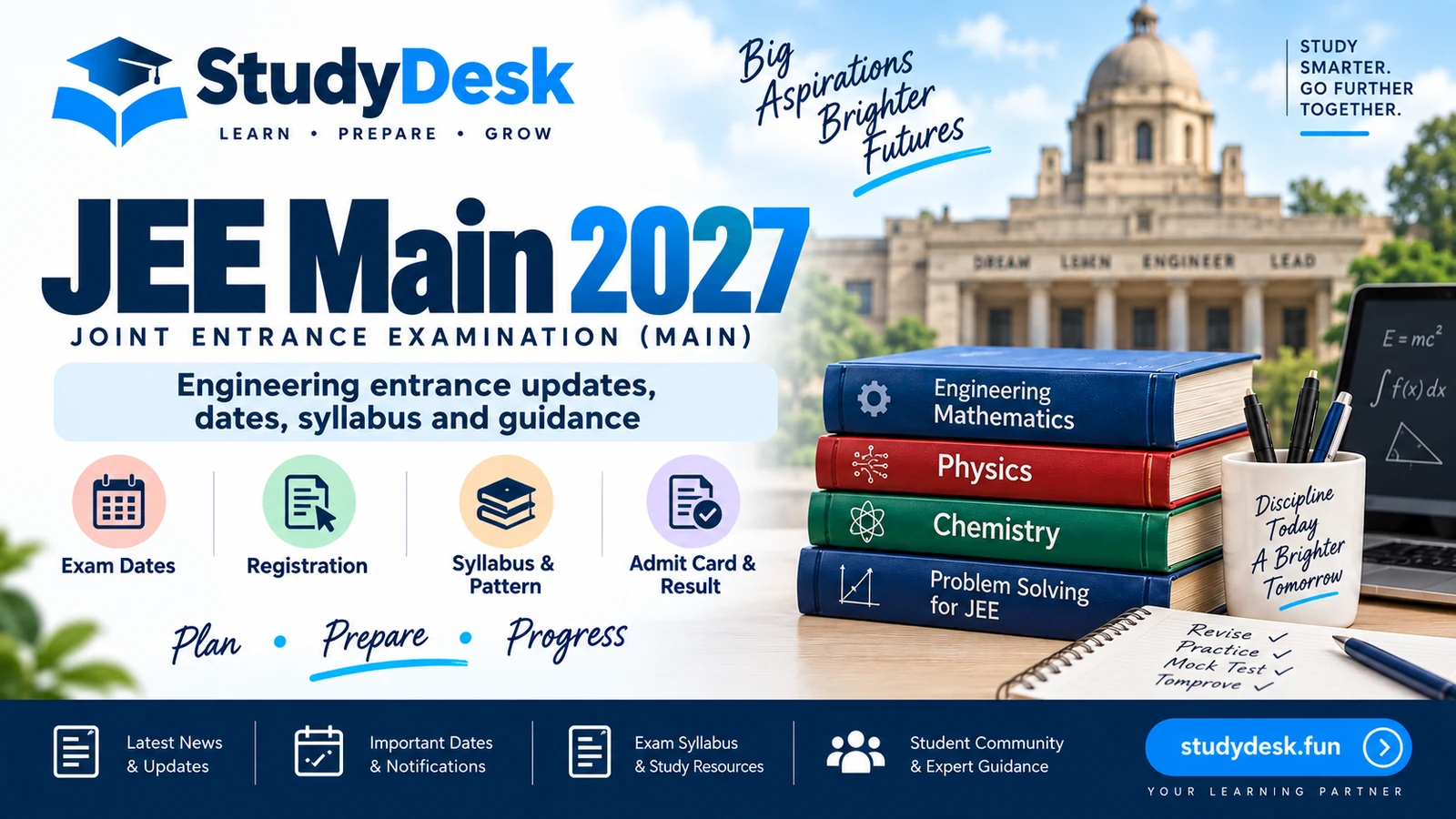 JEE Main 2027 exam dates, registration and latest updates – StudyDesk