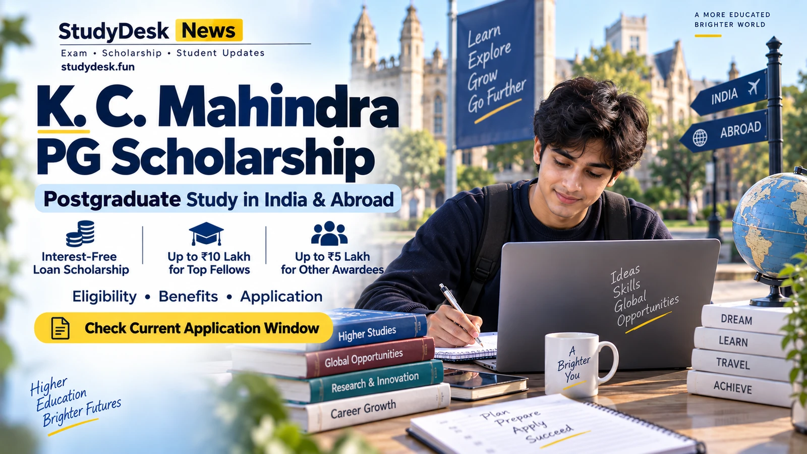 K. C. Mahindra PG Scholarship — StudyDesk editorial cover