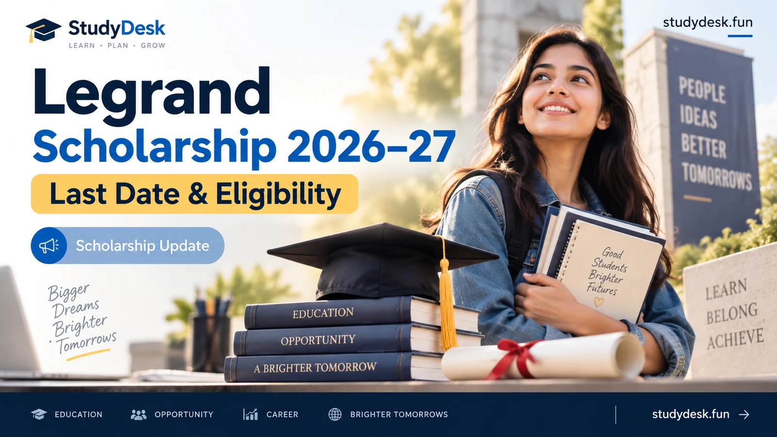 Legrand Empowering Scholarship 2026-27 editorial cover highlighting last date and eligibility