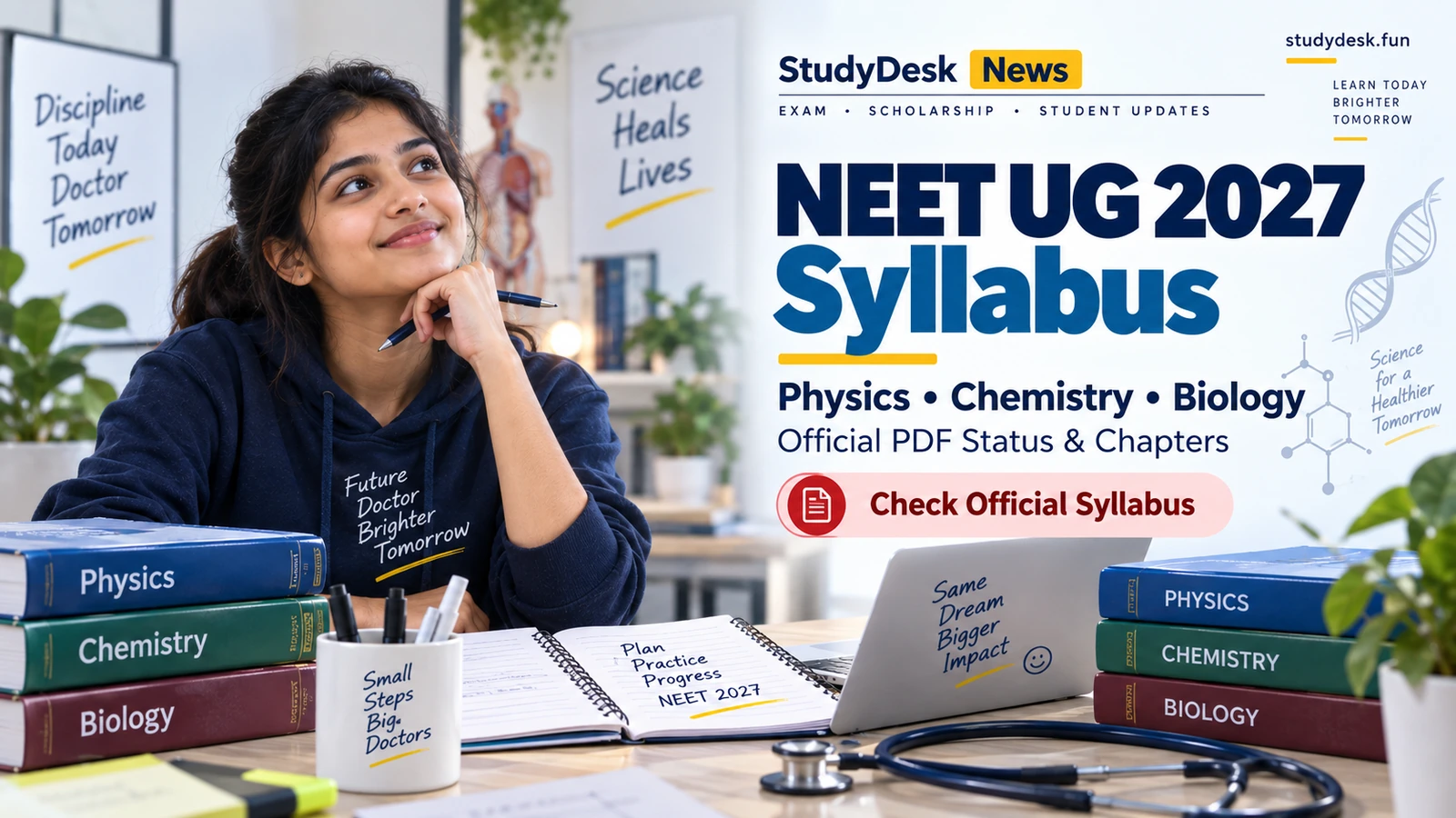 NEET UG 2027 Syllabus — StudyDesk editorial cover