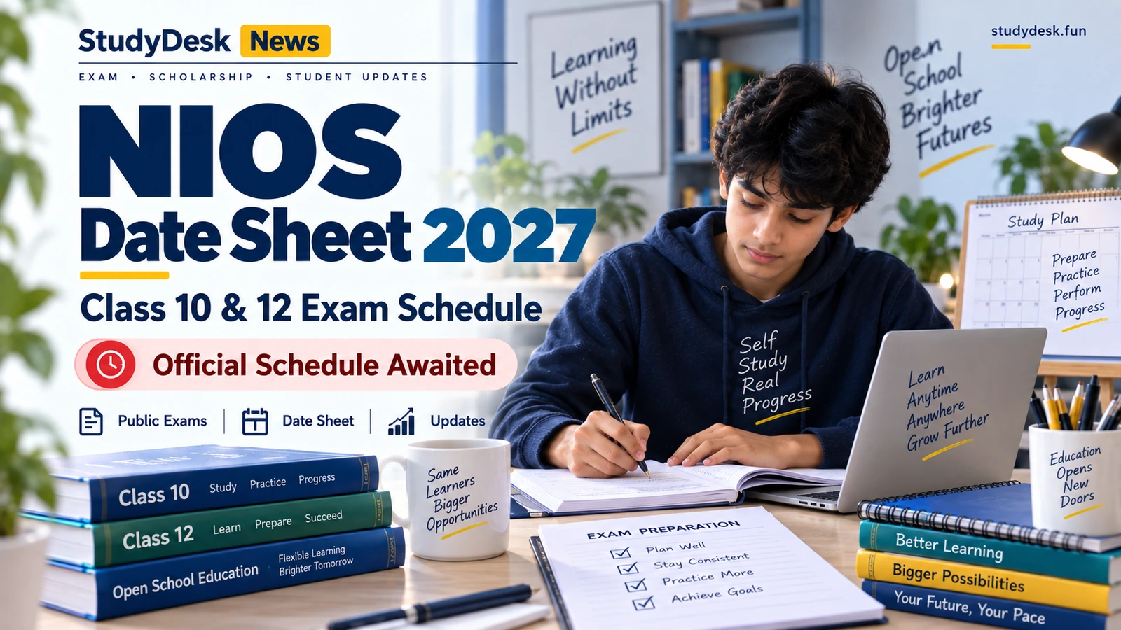 NIOS Date Sheet 2027 — StudyDesk editorial cover