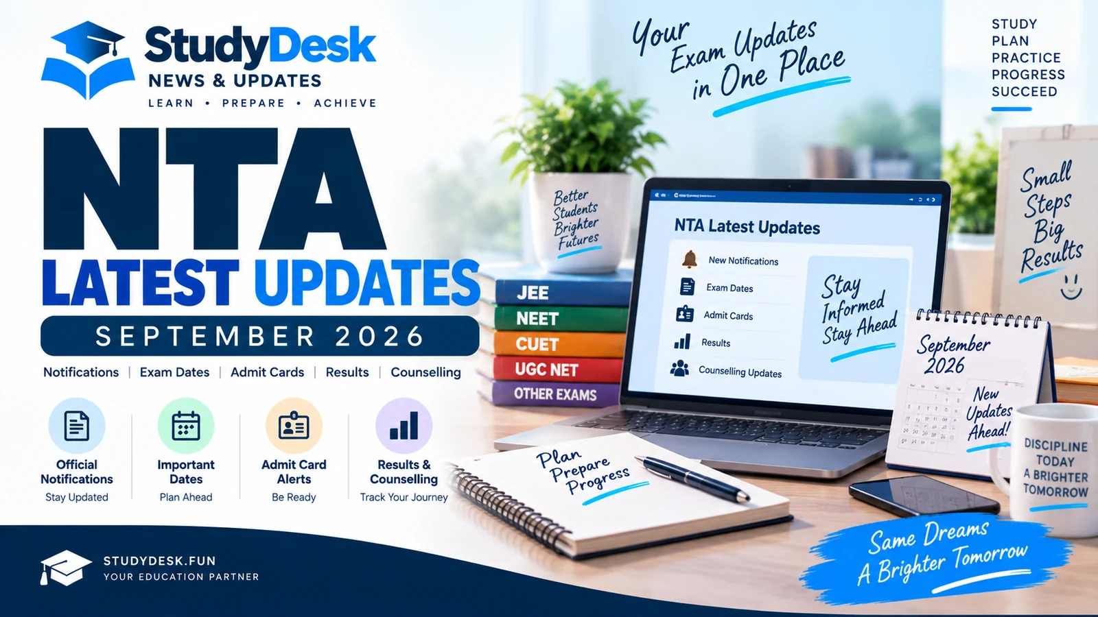 NTA latest exam notifications and updates – StudyDesk