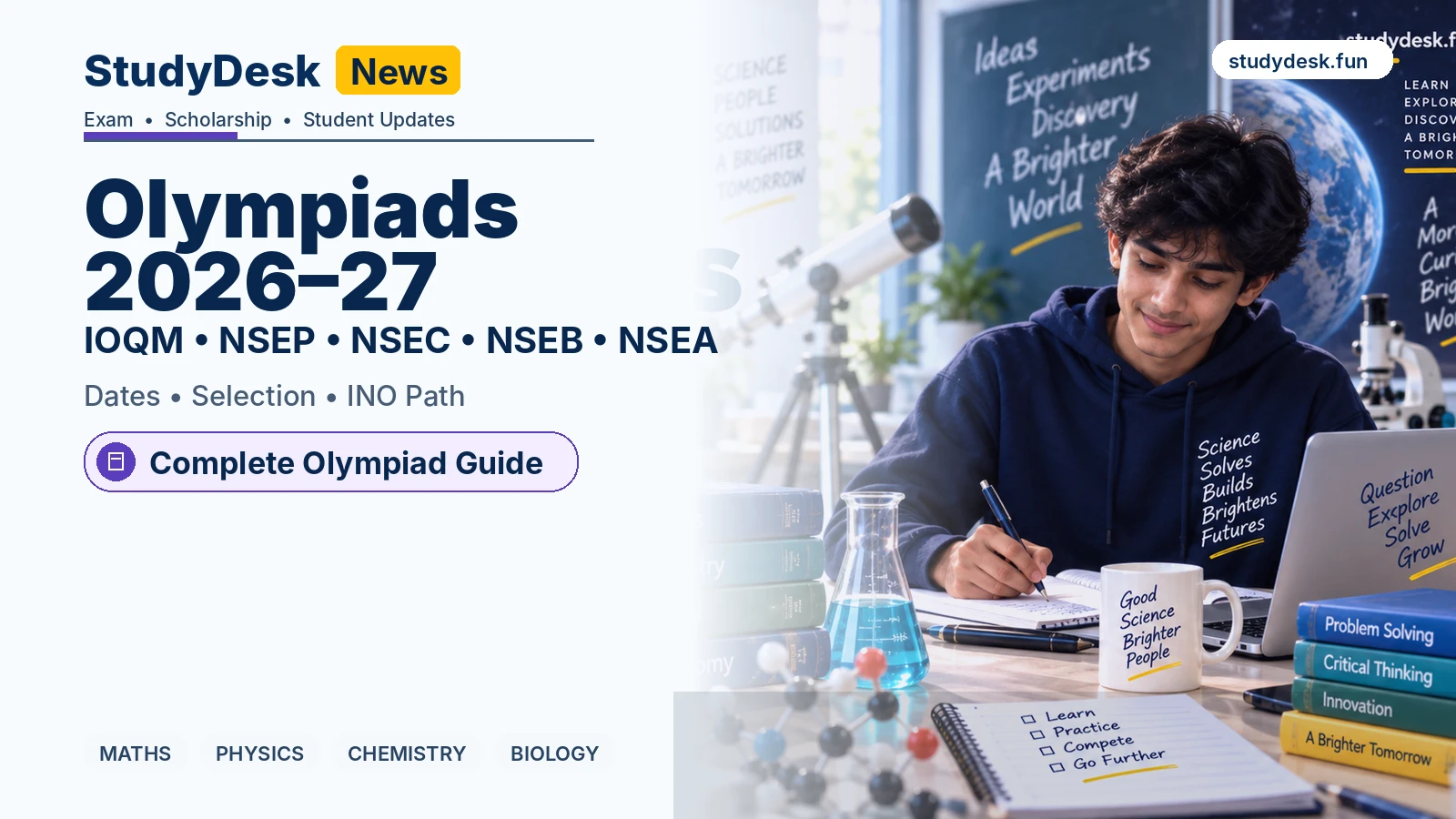Olympiads 2026–27 — StudyDesk editorial cover
