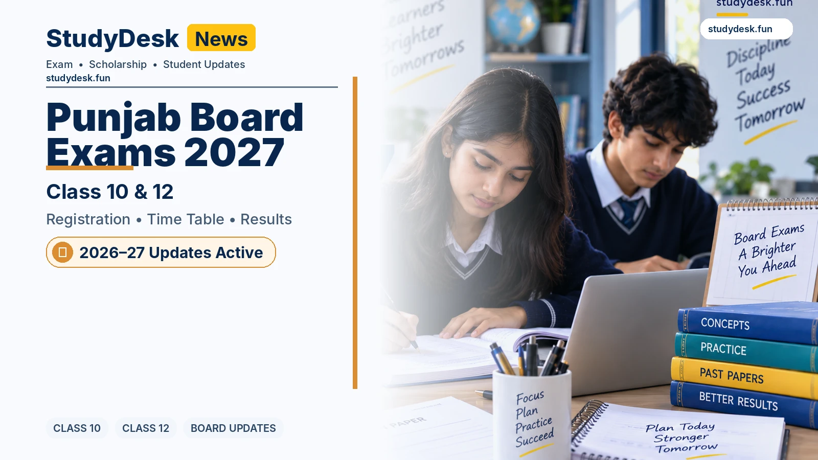 Punjab Board 2027 — StudyDesk editorial cover