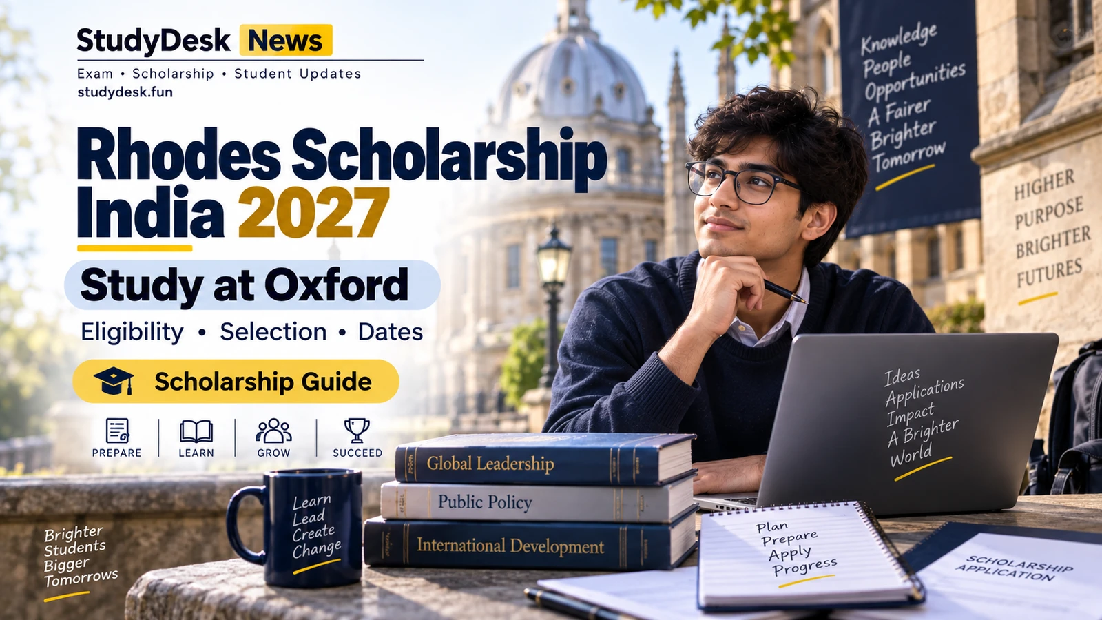 Rhodes Scholarship India 2027 — StudyDesk editorial cover