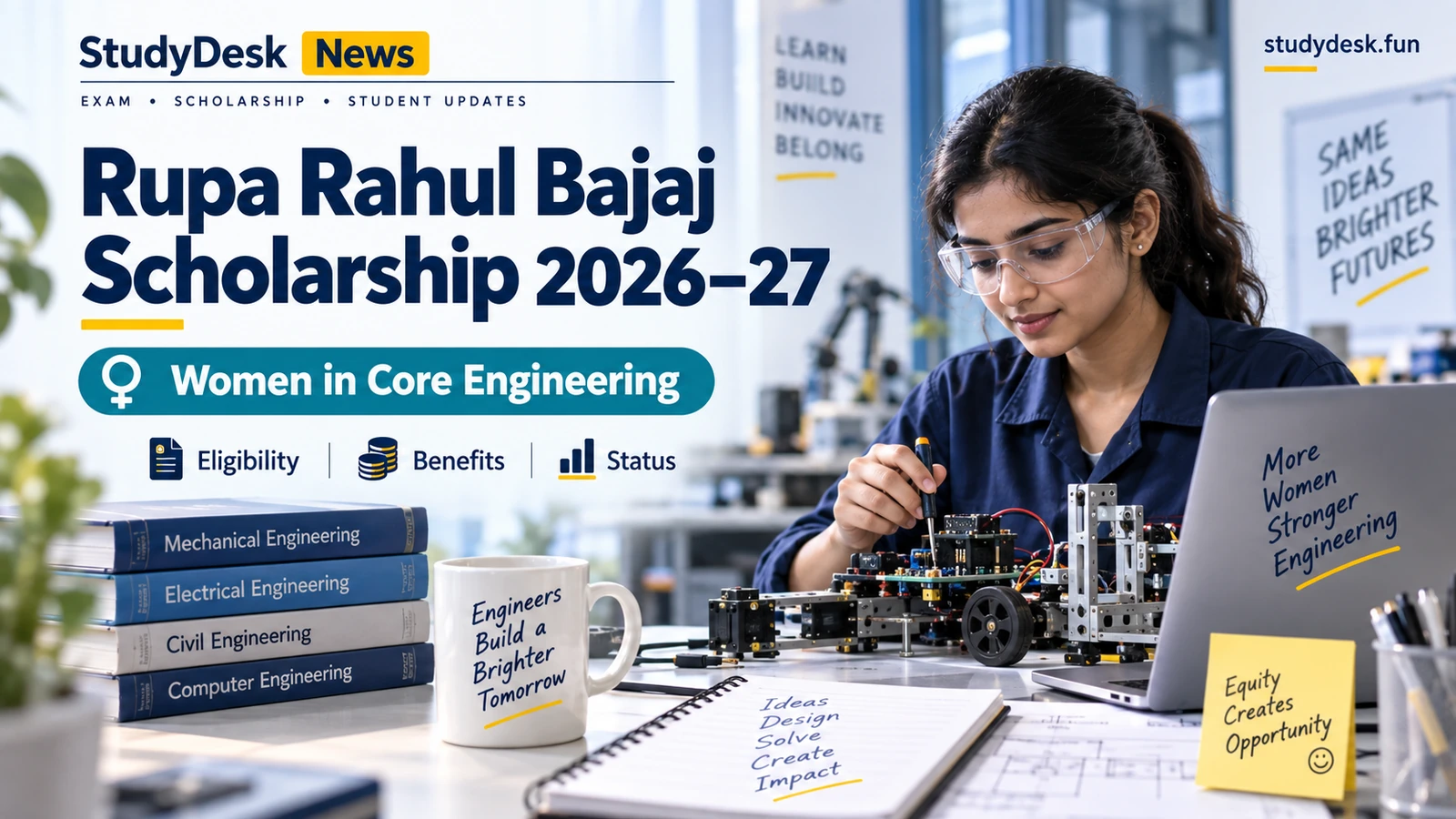 Rupa Rahul Bajaj Scholarship 2026–27 — StudyDesk editorial cover