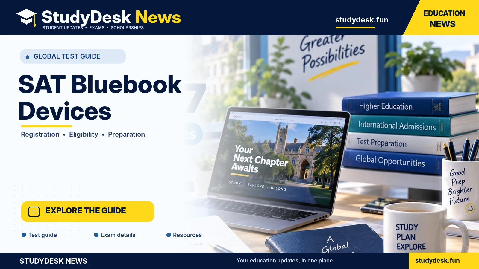 SAT Bluebook Devices — StudyDesk News editorial banner