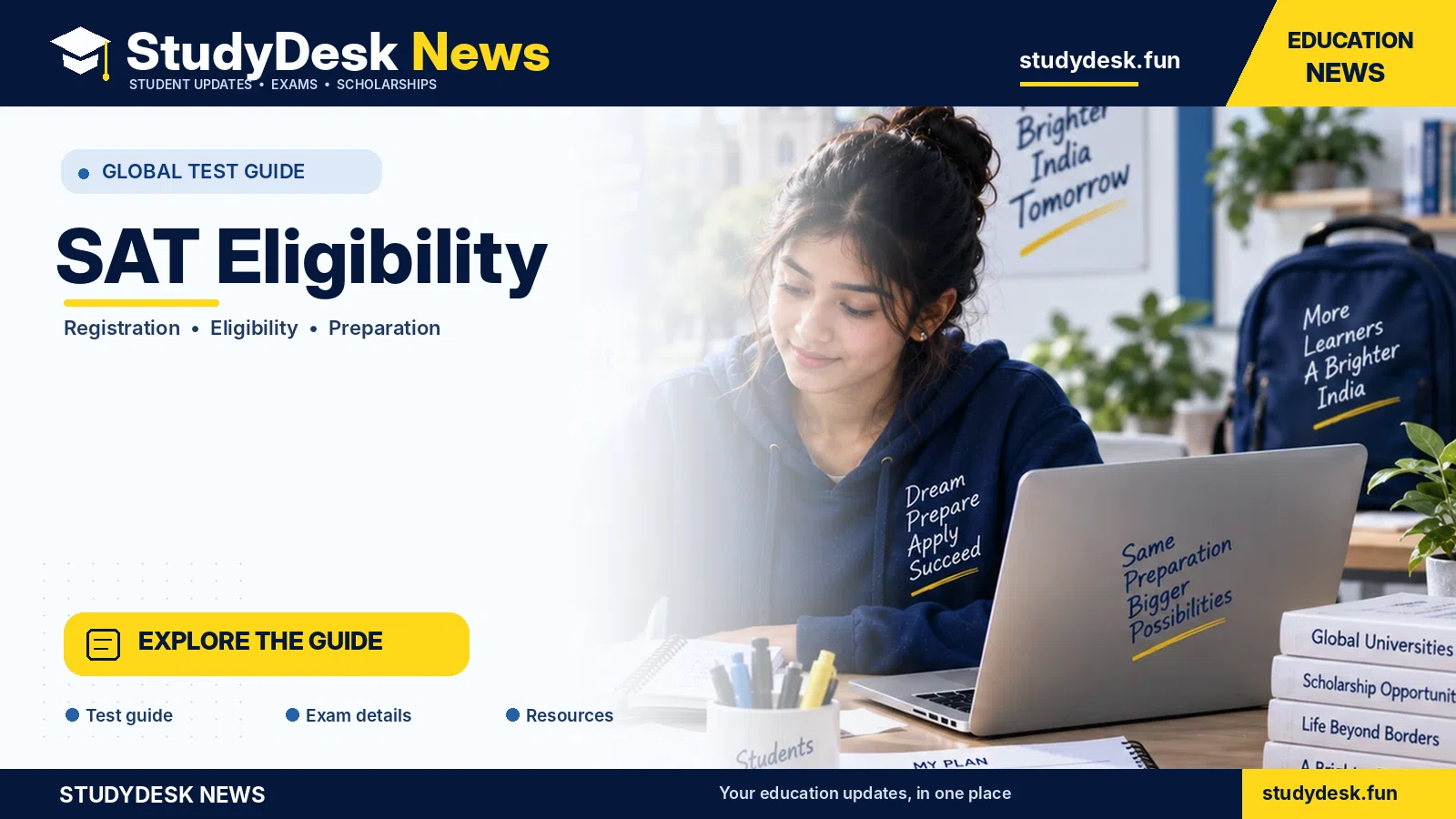 SAT Eligibility — StudyDesk News editorial banner