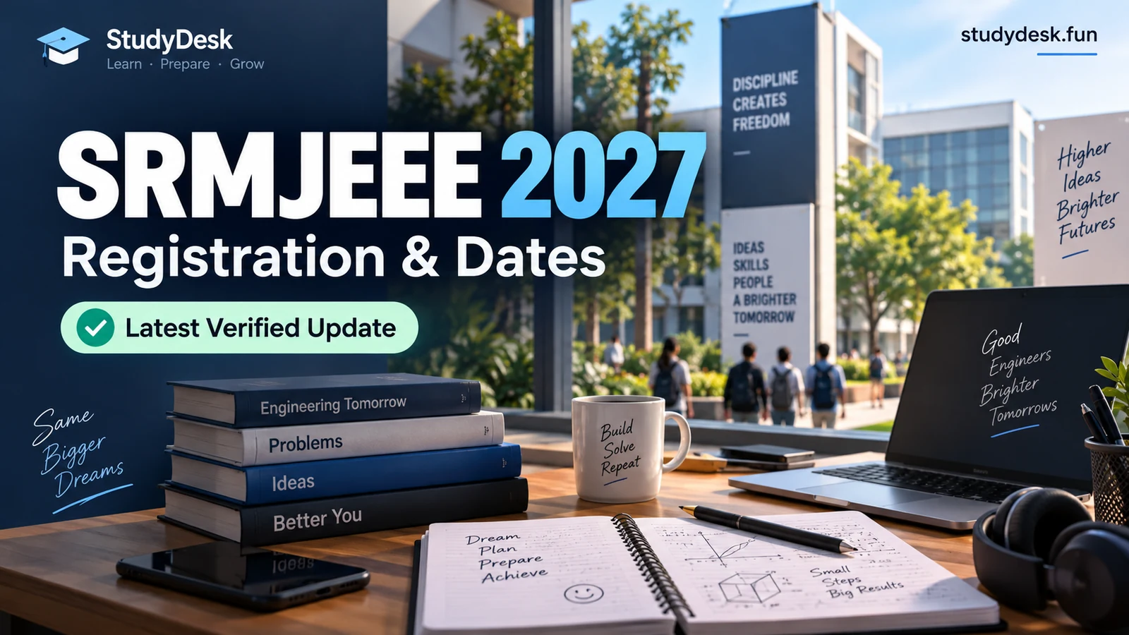 SRMJEEE 2027 editorial cover focusing on registration and exam schedule