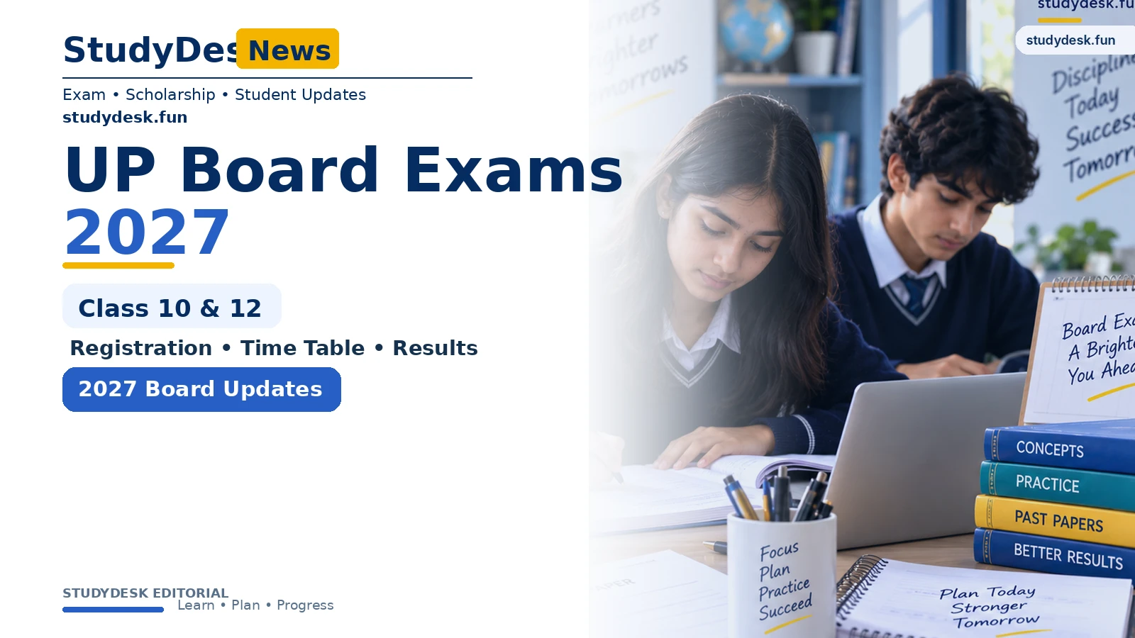 UP Board 2027 — StudyDesk editorial cover