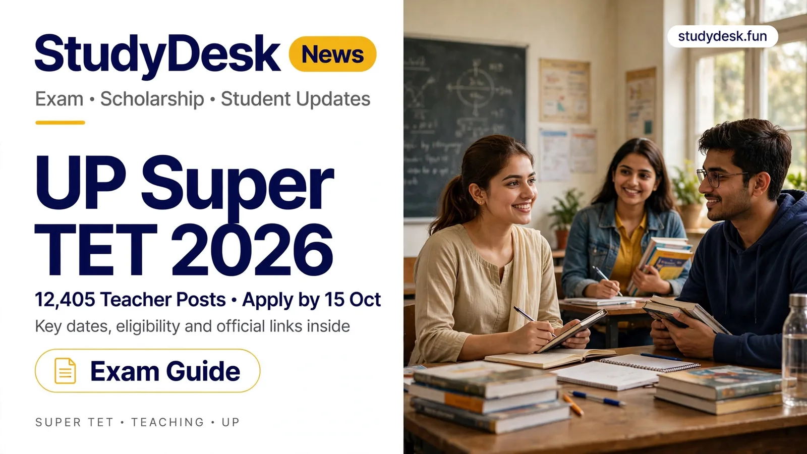 UP Super TET 2026 — StudyDesk editorial cover