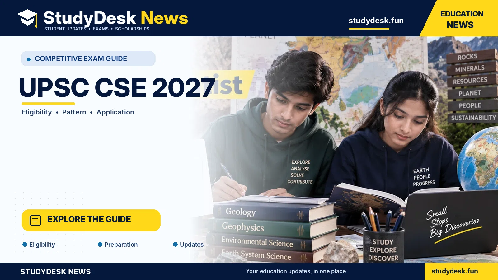 UPSC CSE 2027 — StudyDesk News editorial banner